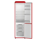 Forno Storico 22-Inch 9 Cu.Ft. Retro Bottom Freezer Refrigerator in Red with Copper-Tone Handle (FFFFD1745-22RED)