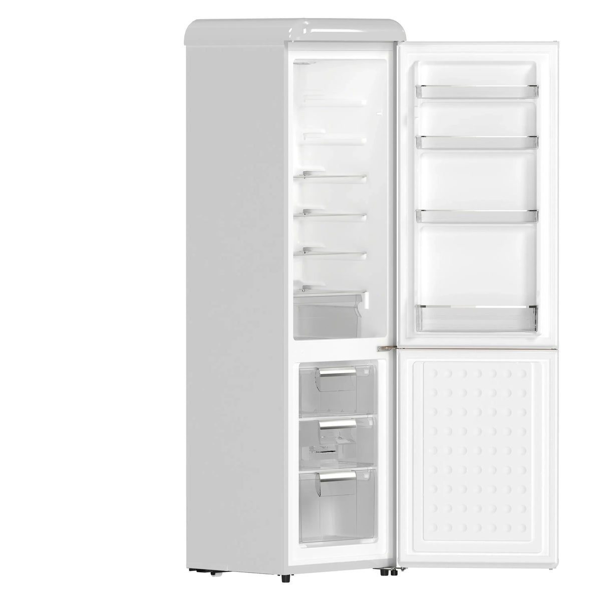 Forno Storico 22-Inch 9 Cu.Ft. Retro Bottom Freezer Refrigerator in Wh