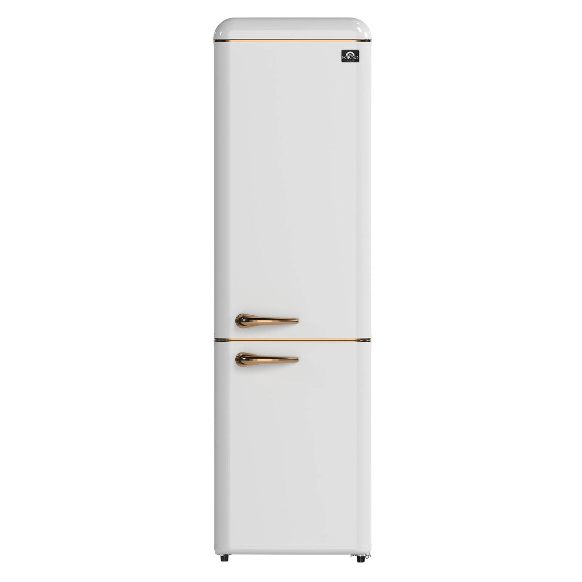 Forno Storico 22-Inch 9 Cu.Ft. Retro Bottom Freezer Refrigerator in Wh