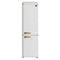 Forno Storico 22-Inch 9 Cu.Ft. Retro Bottom Freezer Refrigerator in White with Copper-Tone Handle (FFFFD1745-22WHT)