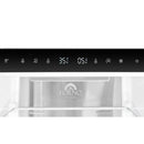Forno Custodia 48-Inch Bottom Freezer Refrigerator with 20.6 Cu. Ft. Total No frost, Fast Cool & Fast Freeze in Black with Antique Brass Handles (FFFFD1766-48BLK)