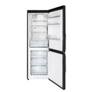 FORNO Custodia 24-Inch Bottom Freezer, 10.3 Cu. Ft., Right Swing, Ice Maker, Total No frost, Fast Cool & Fast  Freeze in Black with Antique Brass Handles (FFFFD1766-24BLK-RS)