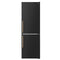 FORNO Custodia 24-Inch Bottom Freezer, 10.3 Cu. Ft., Right Swing, Ice Maker, Total No frost, Fast Cool & Fast  Freeze in Black with Antique Brass Handles (FFFFD1766-24BLK-RS)