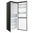 FORNO Custodia 24-Inch Bottom Freezer, 10.3 Cu. Ft., Right Swing, Ice Maker, Total No frost, Fast Cool & Fast  Freeze in Black with Antique Brass Handles (FFFFD1766-24BLK-RS)