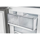 Custodia 24-Inch Bottom Freezer, 10.3 Cu. Ft., Left  Swing, Ice Maker, Total No frost, Fast Cool & Fast  Freeze in Stainless Steel (FFFFD1766-24LS)