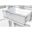 Forno Custodia 24-Inch Bottom Freezer, 10.3 Cu. Ft., Left  Swing, Ice Maker, Total No frost, Fast Cool & Fast  Freeze in White with Antique Brass Handle (FFFFD1766-24WHT-LS)