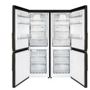 Forno Custodia 48-Inch Bottom Freezer Refrigerator with 20.6 Cu. Ft. Total No frost, Fast Cool & Fast Freeze in Black with Antique Brass Handles (FFFFD1766-48BLK)