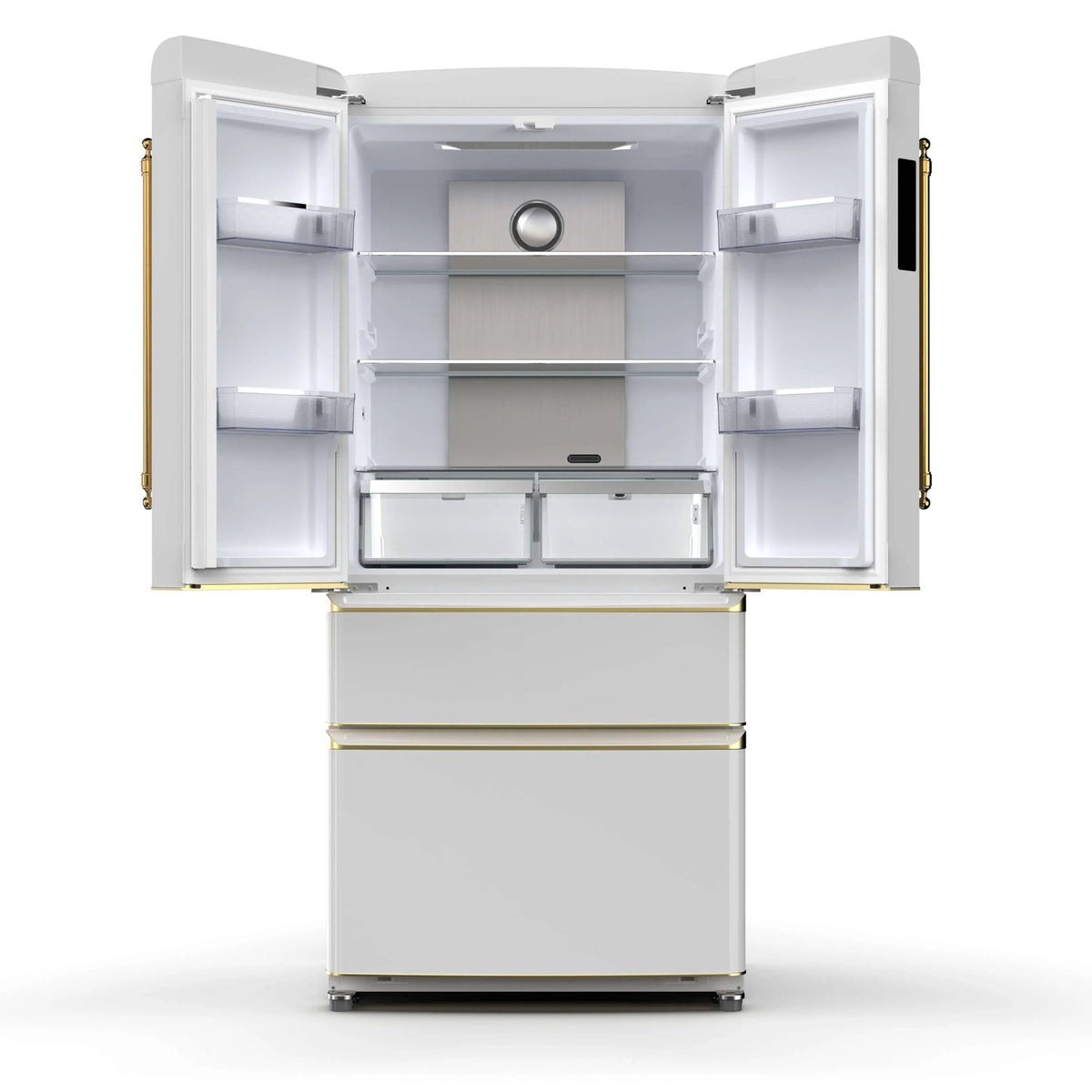 Forno Luigi 33-Inch 18 cu.ft. French Door Refrigerator in White with A