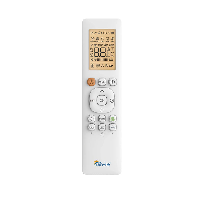 Senville Mini Split - 2-Zone 48,000 BTU Ductless Air Conditioner and Heat Pump Condenser with Wall Mount Air Handlers (SENA-48HF-D)