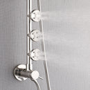 Forno AcquaSPA Retrofit 9-Inch Overhead Rainfall Shower with 2.5 GPM Flow Rate, Handheld, Body Jets, 6 Way Diverter in Brushed Nickel (SC31BN-C2)