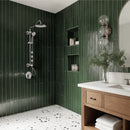 Forno AcquaSPA Retrofit 9-Inch Overhead Rainfall  Shower with 1.8 GPM Flow Rate, Handheld, Body Jets, 6 Way Diverter in Brushed Nickel (SC31BN-C8)