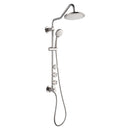 Forno AcquaSPA Retrofit 9-Inch Overhead Rainfall Shower with 2.5 GPM Flow Rate, Handheld, Body Jets, 6 Way Diverter in Brushed Nickel (SC31BN-C2)