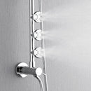 Forno AcquaSPA Retrofit 9-Inch Overhead Rainfall Shower with 2.5 GPM Flow Rate, Handheld, Body Jets, 6 Way Diverter in Polished Stainless Steel (SC31CP-C2)