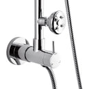 Forno AcquaSPA Retrofit 9-Inch Overhead Rainfall Shower with 2.5 GPM Flow Rate, Handheld, Body Jets, 6 Way Diverter in Polished Stainless Steel (SC31CP-C2)