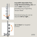 Forno AcquaSpa Retrofit 8-Inch Overhead Rainfall Shower with 2.5 GPM Flow Rate, Handheld, Body Jets, 6 Way Diverter in Matte Black (SC32BK-C2)