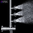 Forno AcquaSpa Retrofit 8-Inch Overhead Rainfall Shower with 2.5 GPM Flow Rate, Handheld, Body Jets, 6 Way Diverter in Matte Black (SC32BK-C2)
