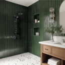 Forno AcquaSpa Retrofit 8-Inch Overhead Rainfall Shower with 2.5 GPM Flow Rate, Handheld, Body Jets, 6 Way Diverter in Matte Black (SC32BK-C2)