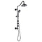 Forno AcquaSpa Retrofit 8-Inch Overhead Rainfall Shower with 2.5 GPM Flow Rate, Handheld, Body Jets, 6 Way Diverter in Matte Black (SC32BK-C2)