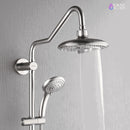 Forno AcquaSPA Retrofit 8-Inch Ovearhead Rainfall Shower with 2.5 GPM Flow Rate, Handheld, Body Jets, 6 Way Diverter in Brushed Nickel (SC32BN-C2)