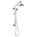 Forno AcquaSPA Retrofit 8-Inch Overhead Rainfall Shower with 1.8 GPM Flow Rate, Handheld, Body Jets, 6 Way Diverter in Brushed Nickel (SC32BN-C8)