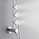 Forno AcquaSPA Retrofit 8-Inch Overhead Rainfall Shower with 1.8 GPM Flow Rate, Handheld, Body Jets, 6 Way Diverter in Polished Stainless Steel (SC32CP-C8)