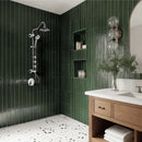 Forno AcquaSPA Retrofit 8-Inch Overhead Rainfall Shower with 1.8 GPM Flow Rate, Handheld, Body Jets, 6 Way Diverter in Polished Stainless Steel (SC32CP-C8)