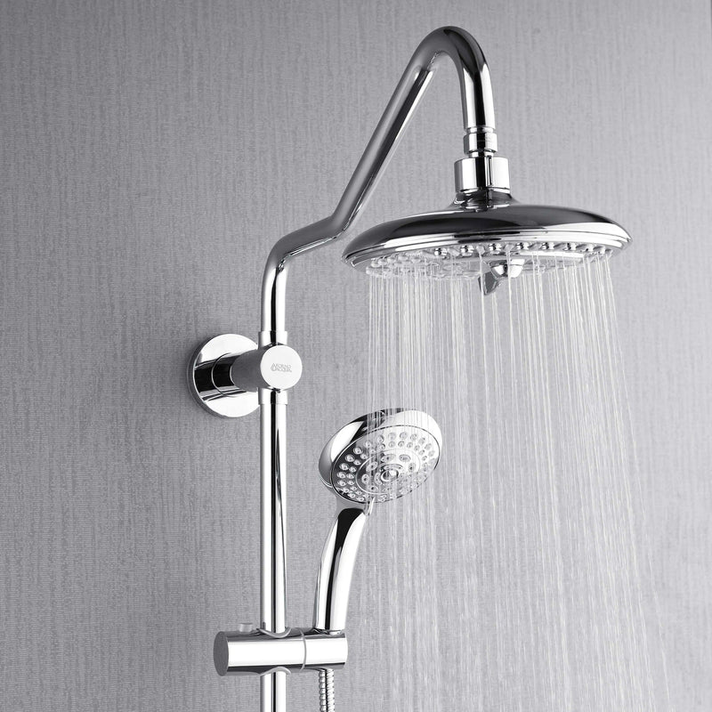 Forno AcquaSPA Retrofit 8-Inch Overhead Rainfall Shower with 1.8 GPM Flow Rate, Handheld, Body Jets, 6 Way Diverter in Polished Stainless Steel (SC32CP-C8)