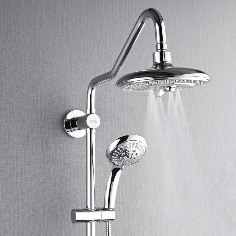 Forno AcquaSPA Retrofit 8-Inch Overhead Rainfall Shower with 1.8 GPM Flow Rate, Handheld, Body Jets, 6 Way Diverter in Polished Stainless Steel (SC32CP-C8)