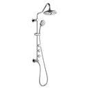 Forno AcquaSPA Retrofit 8-Inch Overhead Rainfall Shower with 1.8 GPM Flow Rate, Handheld, Body Jets, 6 Way Diverter in Polished Stainless Steel (SC32CP-C8)