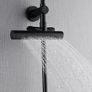 Forno AcquaFALL 8-Inch Overhead Rainfall Shower with 2.5 GPM Flow Rate, Handheld, 7 Way Diverter, Body Jets in Matte Black (SCW2BK-C2)