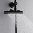 Forno AcquaFALL 8-Inch Overhead Rainfall Shower with 1.8 GPM Flow Rate, Handheld, 7 Way Diverter, Body Jets in Matte Black (SCW2BK-C8)