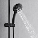 Forno AcquaFALL 8-Inch Overhead Rainfall Shower with 1.8 GPM Flow Rate, Handheld, 7 Way Diverter, Body Jets in Matte Black (SCW2BK-C8)