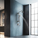 Forno AcquaFALL 8-Inch Overhead Rainfall Shower with 1.8 GPM Flow Rate, Handheld, 7 Way Diverter, Body Jets in Matte Black (SCW2BK-C8)