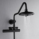 Forno AcquaFALL 8-Inch Overhead Rainfall Shower with 1.8 GPM Flow Rate, Handheld, 7 Way Diverter, Body Jets in Matte Black (SCW2BK-C8)