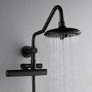 Forno AcquaFALL 8-Inch Overhead Rainfall Shower with 1.8 GPM Flow Rate, Handheld, 7 Way Diverter, Body Jets in Matte Black (SCW2BK-C8)