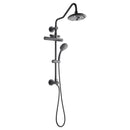 Forno AcquaFALL 8-Inch Overhead Rainfall Shower with 2.5 GPM Flow Rate, Handheld, 7 Way Diverter, Body Jets in Matte Black (SCW2BK-C2)