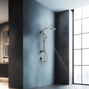 Forno AcquaFALL 8-Inch Overhed Rainfall Shower with 2.5 GPM Flow Rate, Handheld, 7 Way Diverter, Body Jets in Brushed Nickel (SCW2BN-C2)