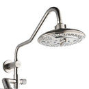 Forno AcquaFALL 8-Inch Overhead Rainfall Shower with 1.8 GPM Flow Rate, Handheld, 7 Way Diverter, Body Jets in Brushed Nickel (SCW2BN-C8)