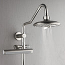 Forno AcquaFALL 8-Inch Overhead Rainfall Shower with 1.8 GPM Flow Rate, Handheld, 7 Way Diverter, Body Jets in Brushed Nickel (SCW2BN-C8)