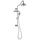 Forno AcquaFALL 8-Inch Overhed Rainfall Shower with 2.5 GPM Flow Rate, Handheld, 7 Way Diverter, Body Jets in Brushed Nickel (SCW2BN-C2)