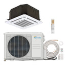 Senville 18K BTU Mini Split with 20 SEER2, 230V Ductless Air Conditioner and Heat Pump Condenser with Ceiling Cassette Air Handler (SENA-18HF-IC)