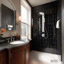 Forno AcquaSPA 9-inch Overhead Rainfall Shower Panel with 1.8 GPM Flow Rate, Handheld, Body Jets in Stainless Steel (SL31BC-8)