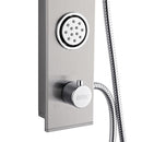 Forno AcquaSPA 9-inch Overhead Rainfall Shower Panel with 1.8 GPM Flow Rate, Handheld, Body Jets in Stainless Steel (SL31BC-8)