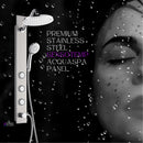 Forno AcquaSpa 9-Inch Overhead Rainfall Shower Panel with 2.5 GPM Flow Rate and SensoTemp, Handheld, Body Jets in Stainless Steel (SL31BC-L2)