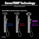 Forno AcquaSpa 9-Inch Overhead Rainfall Shower Panel with 2.5 GPM Flow Rate and SensoTemp, Handheld, Body Jets in Stainless Steel (SL31BC-L2)