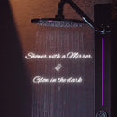 Forno AcquaSPA 9-Inch Overhead Rainfall Shower Panel with 1.8 GPM Flow Rate and SensoTEMP in Mirrored Stainless Steel Finish (SL31MC-L8)