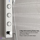 Forno AcquaSPA 9-Inch Overhead Rainfall Shower Panel with 2.5 GPM Flow Rate and with SensoTEMP in Mirrored Stainless Steel (SL31MC-L2)