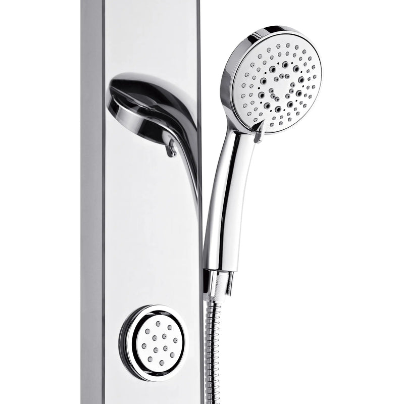Forno AcquaSPA 9-Inch Overhead Rainfall Shower Panel with 2.5 GPM Flow Rate and with SensoTEMP in Mirrored Stainless Steel (SL31MC-L2)
