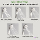 Forno AcquaSPA 9-Inch Overhead Rainfall Shower Panel with 1.8 GPM Flow Rate and SensoTemp, Handheld, Body Jets in Stainless Steel (SL31BC-L8)