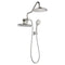 Forno AcquaFALL Mini 9-Inch Overhead Rainfall Shower with 2.5 GPM Flow Rate, Handheld, 7 Way Diverter, Body Jets in Brushed Nickel (SMW1BN-C2)